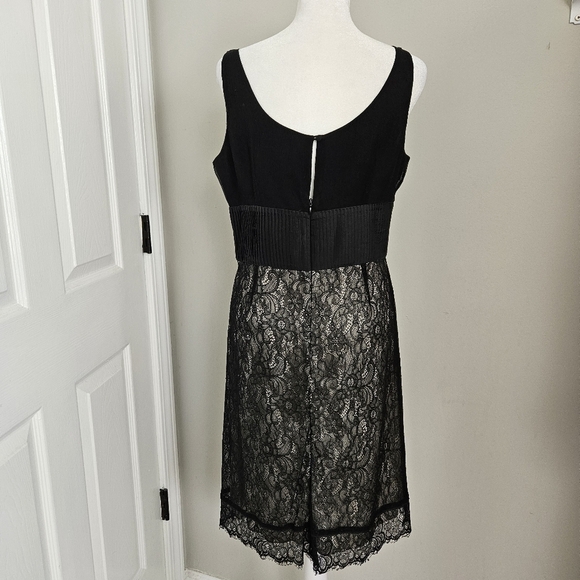 Moulinette Soeurs by Anthropologie Women's Black Silk Lace Cocktail Dress Size 8 - Picture 5 of 9